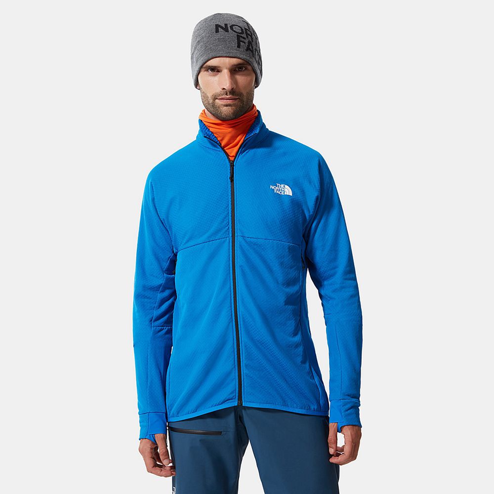 The North Face Insulated Jacket Mens Australia - The North Face Summit Futurefleece™ Blue Mountainee